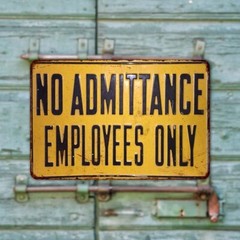Employees Only Sign No Amittance Vintage Reproduction Business Sign 108120067020