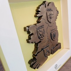Provinces of Ireland- Bronze Plated Wall Plaque Celtic Shadows Decor New