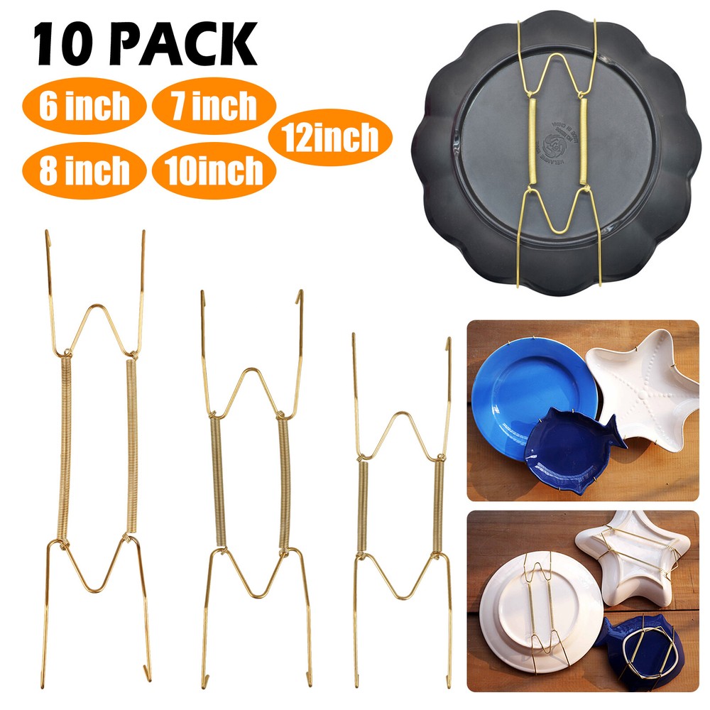 10Pcs Wall Plate Spring Hook Hanger Holder Hanging Wire Home Decor Accessory