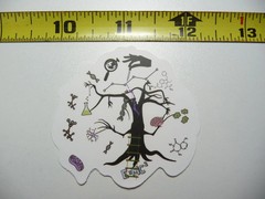 TREE OF KNOWLEDGE SCIENCE ITEMS SMALL STICKER DECAL SCHOOL TEACHER PROFESSOR