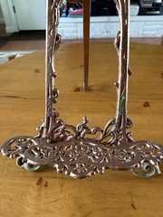 Vintage Cast Iron Ornate 24” Table Top Easel-Fairy/Cherub-24x14x10”-5 Pounds!