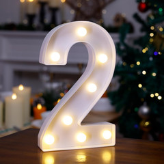 Battery-Powered LED Marquee Letter Light – Number 2 for Events & Decor