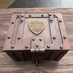 Old West Cast Iron Strong Box | San Francisco Division Express Co. Chest Decor