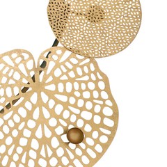 Modern Large Lotus Leaf Metal Wall Decor Gold Metal Wall Art for Living Room