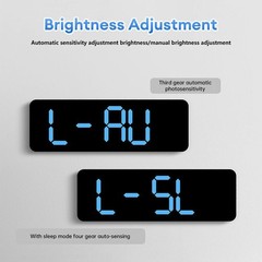 LED Digital Large Display Wall Desk Alarm Clock With Calendar Temperature Date