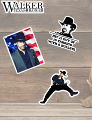 Walker Texas Ranger 4pc Western Movie Sticker Pack