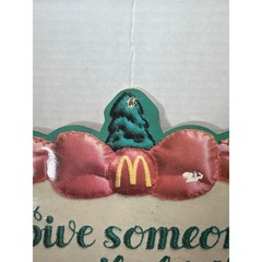 VTG 1981 McDonald’s Christmas Holiday Sign Give Someone A Smile For The Holidays