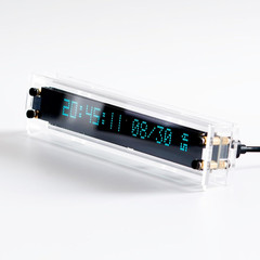 Retro Desk Clock for Office – Nixie Tube Style Digital Clock, VFD Tube Glow Disp