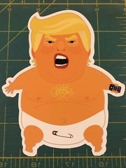 Baby Trump Balloon Sticker