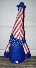 American Flag Patriotic Gnome Plush Red White & Blue Ornamentally You July 4th