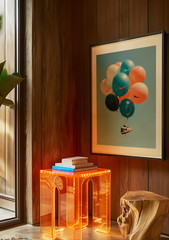 Vintage Nike Sneakers Poster with balloons, Retro Hypebeast Wall Art