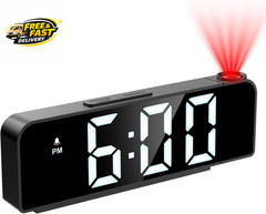 Projection Alarm Clock, Alarm Clocks with Projection on Ceiling with 7.9″ Large