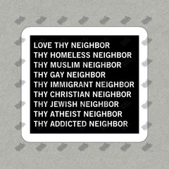 Love Thy Neighbor Vinyl Sticker Inclusive Decal for Home Decor, #279071