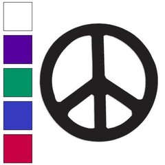 Peace Sign, Vinyl Decal Sticker, Multiple Colors & Sizes #941