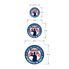 Circle Plus Home of U.S. Military Veterans: Strength in Unity Door or Wall Sign