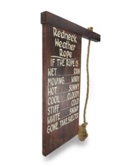 Handmade Wood Redneck Weather Rope Novelty Funny Sign Gift Cabin Lodge