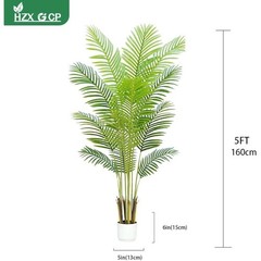 Realistic Artificial Palm Tree Indoor Faux Plant Easy Care Home Decor Gift New