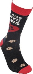 Primitives by Kathy – My Kids Have Paws Unisex Socks, One Size