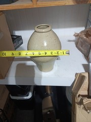Threshold Studio McGee Speckled Beige Stoneware Vase, Decorative Watertight .