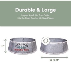 Galvanized Christmas Tree Collar – Adjustable Metal Skirt for Large to Small …