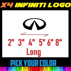 x4 2″ 3″ 4″ 6″ 8″ INFINITI Logo Vinyl Decal Wheel, Car, WINDOW Sticker FREE SHIP