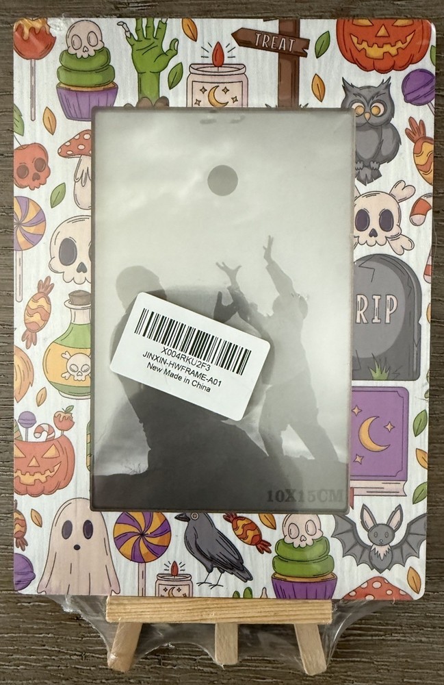NeW Boo Ghosts Halloween Photo Picture Frame Easel Stand 10″ x 15″ fast shipping