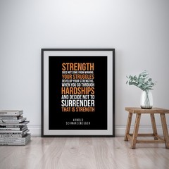 Arnold Schwarzenegger Inspirational Wall Art Print Motivational Quote Poster Gym