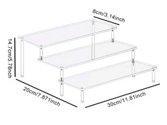 1–4 Tier Acrylic Display Stand: Transparent Rack for Cupcakes, Dolls & Perfume