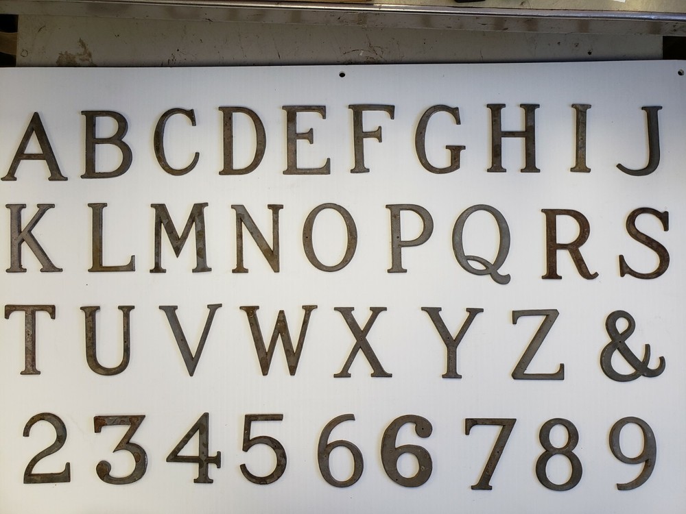 Metal Letters and Numbers 2 1/2 inch long Roman Font price per letter*