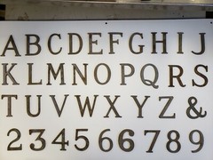Metal Letters and Numbers 2 1/2 inch long Roman Font price per letter*
