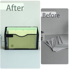 Wall Mount File Holder, Black Metal Mesh A4 Document Organizer, 1 Tier 1 packs