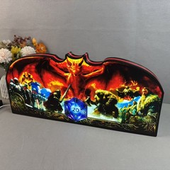 Dungeons and Dragons Pinball Topper 3D Printed LED Light Box Game Room Decor