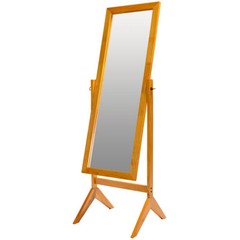Floor Mirror Wood Rectangular Cheval Free Standing Espresso Oak White Black