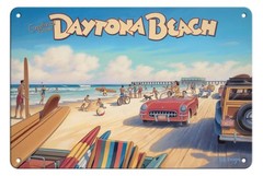 Greetings from Daytona Beach Florida – Spring Break – Vintage Travel Poster b…