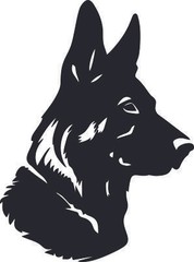 Vinyl Decal German Shepherd Head Transfer Sticker Premium Quality Outdoor Vinyl