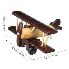 Wooden Vintage Airplane: Small Wooden Airplane Decor Model Plane Nursery Orna…