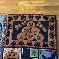 Halloween Patchwork Tapestry 36”x52” Retangular Table Topper Wall Hanging