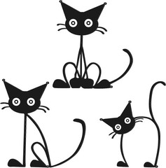 3 Pcs Cat Wall Art Decor Metal Wall Sculptures Decor For Cats Lover 11.81″ New