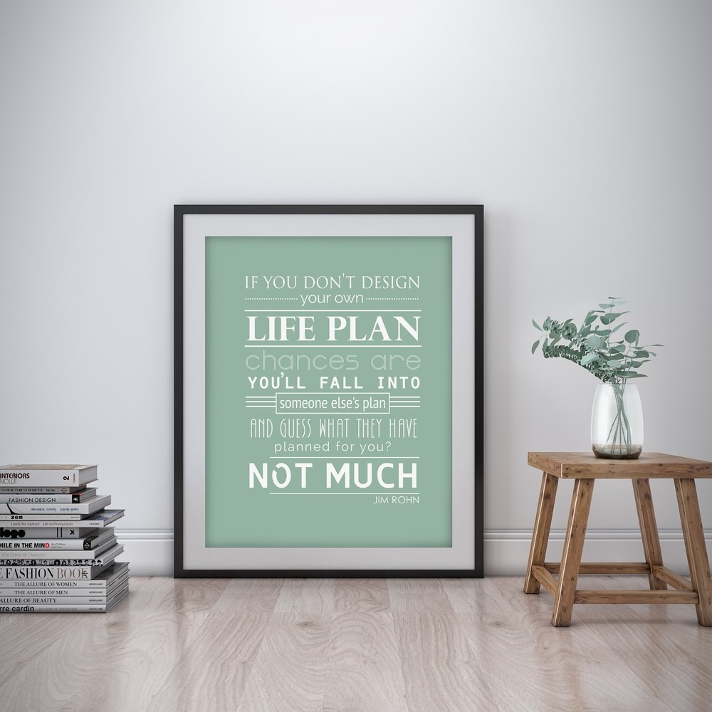 Jim Rohn Inspirational Wall Art Print Motivational Quote Poster Decor Gift Him