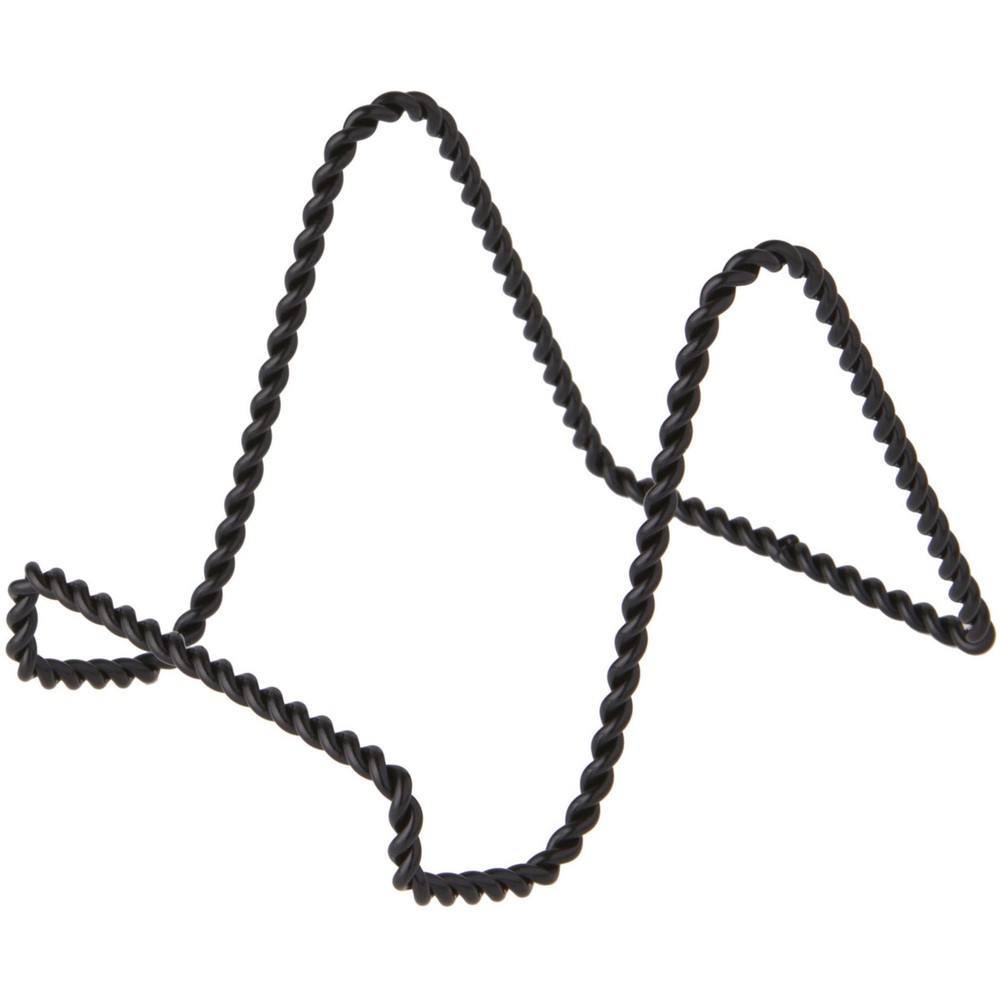 2 Pack Twisted Black Wire Tabletop Easel Stand Plate Book Holder 3×3 In