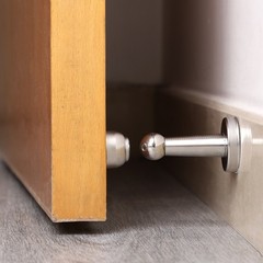 Magnetic Door Stopper Stainless Steel Wall/Floor Mounted Holder for Home Office