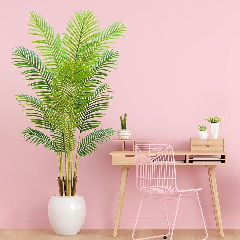 Realistic Artificial Palm Tree Indoor Faux Plant Easy Care Home Decor Gift New