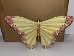 MacKenzie-Childs Striped Awning Butterfly Wall Decor – Brand New In Box