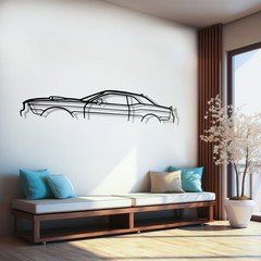 Challenger Scatpack Classic Silhouette Metal Wall Art, Metal Car Wall Art