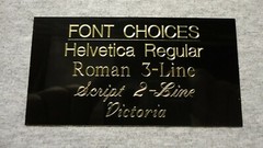 1×3 Custom Engraved Round Corner Black Brass Plate 2 Mtg. Holes Plaque Trophy