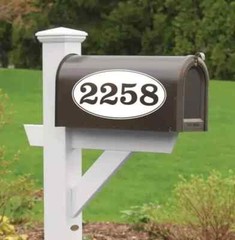 TWO Custom Mailbox Address Street Numbers Vinyl Decal House Business Door Glass