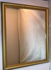 Large Gold Framed Wall Mirror 22.5×18.5 Vintage Style Hanging Accent Mirror