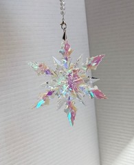 Crystal Snowflake Sun Catcher Christmas Tree Decor Czech Bohemia Crystal Gift