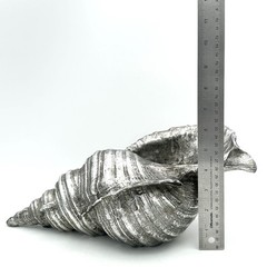 Large Silver Seashell Resin? 13 X 6 Inch Nautical Ocean Beach Decor