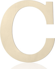 Wooden Letters 12 Inch C, 1/5 Inch Thick Large Wooden Letters for Wall Decor Unf